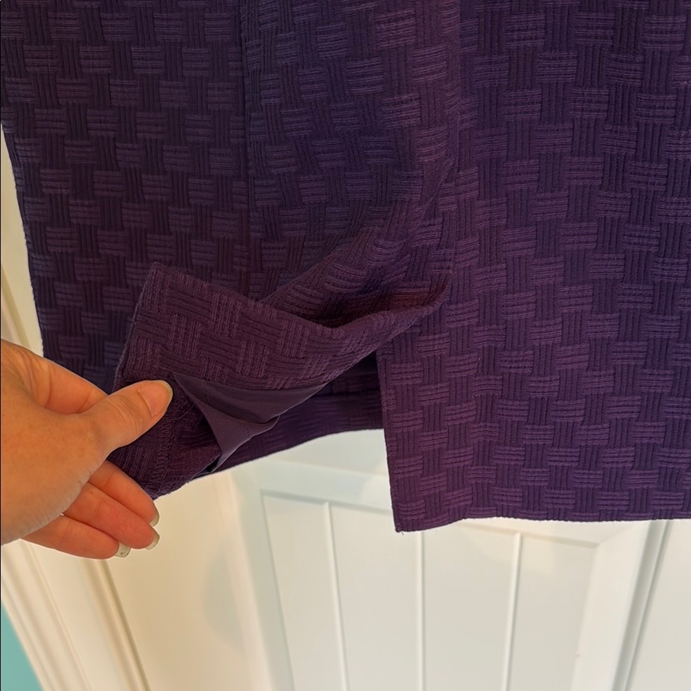 Worthington Purple Dress Elegant Style Pretty Patter Size 16 - Picture 9 of 9